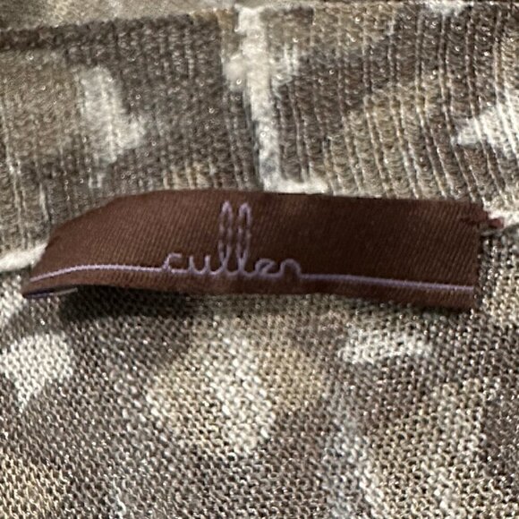 Cullen Neutral Leopard Print Open Front Semi Sheer Long Sleeve Cardigan - Picture 3 of 5